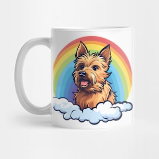 Cute Australian Terrier Rainbow Cloud Kawaii Dog Happy Puppy Mug